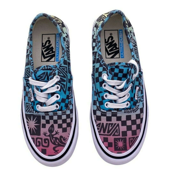 Vans Authentic Tribal Checkerboard Women 6.5 Skate Shoes Sneakers Ultra Cush - Picture 4 of 8